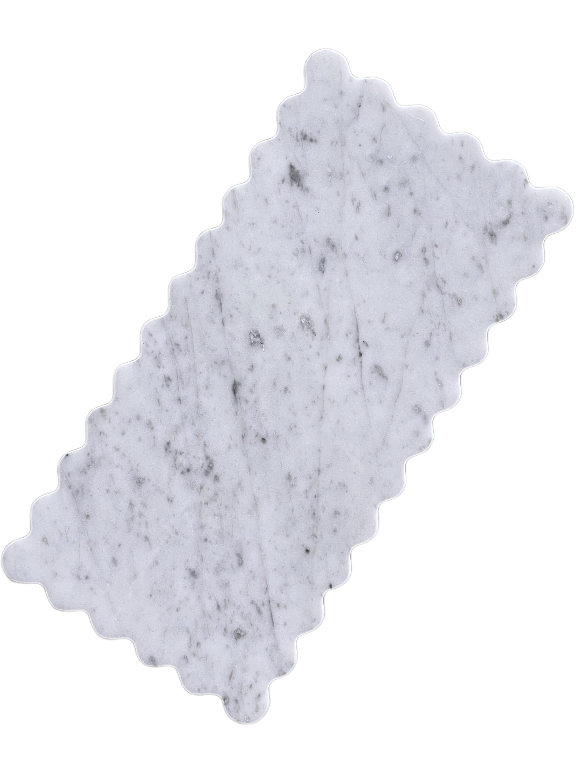 Natural Marble Scalloped Tray, 12" x 6" Serving Board, Scallop Stone Marble Tray to Home Bathroom... | Amazon (US)