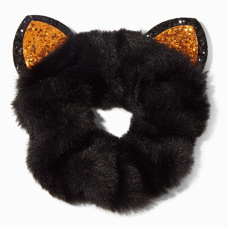 Black Cat Ears Giant Hair Scrunchie | Claire's (US)