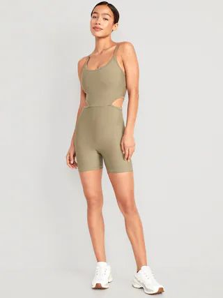 PowerSoft Cutout-Waist Bodysuit for Women -- 6-inch inseam | Old Navy (US)