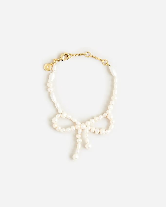Freshwater pearl bow bracelet | J.Crew US