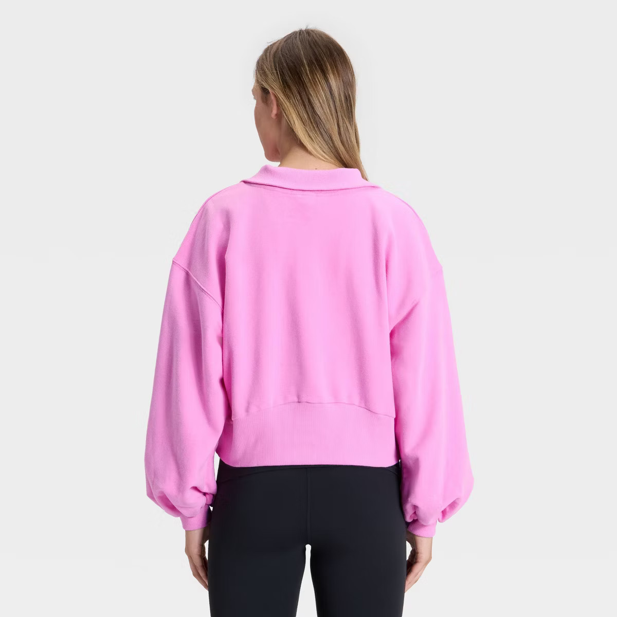 Women's Henley French Terry Sweatshirt - JoyLab™ | Target