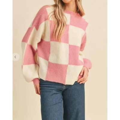Women's Checkered Sweater - &merci S | Target