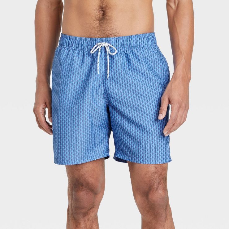 Men's 7" Geometric Print Swim Trunks - Goodfellow & Co™ | Target