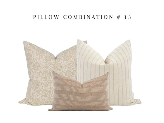 Pillow Combination  13  Warm Neutral Pillow Covers Spring | Etsy | Etsy (US)