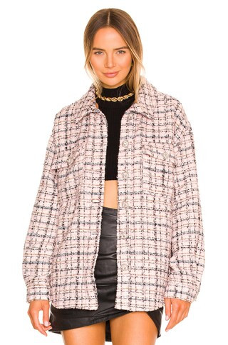 Lovers and Friends Kinsley Shacket in Pink & Black from Revolve.com | Revolve Clothing (Global)
