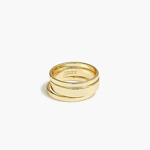Gold flat rings set-of-three | J.Crew Factory