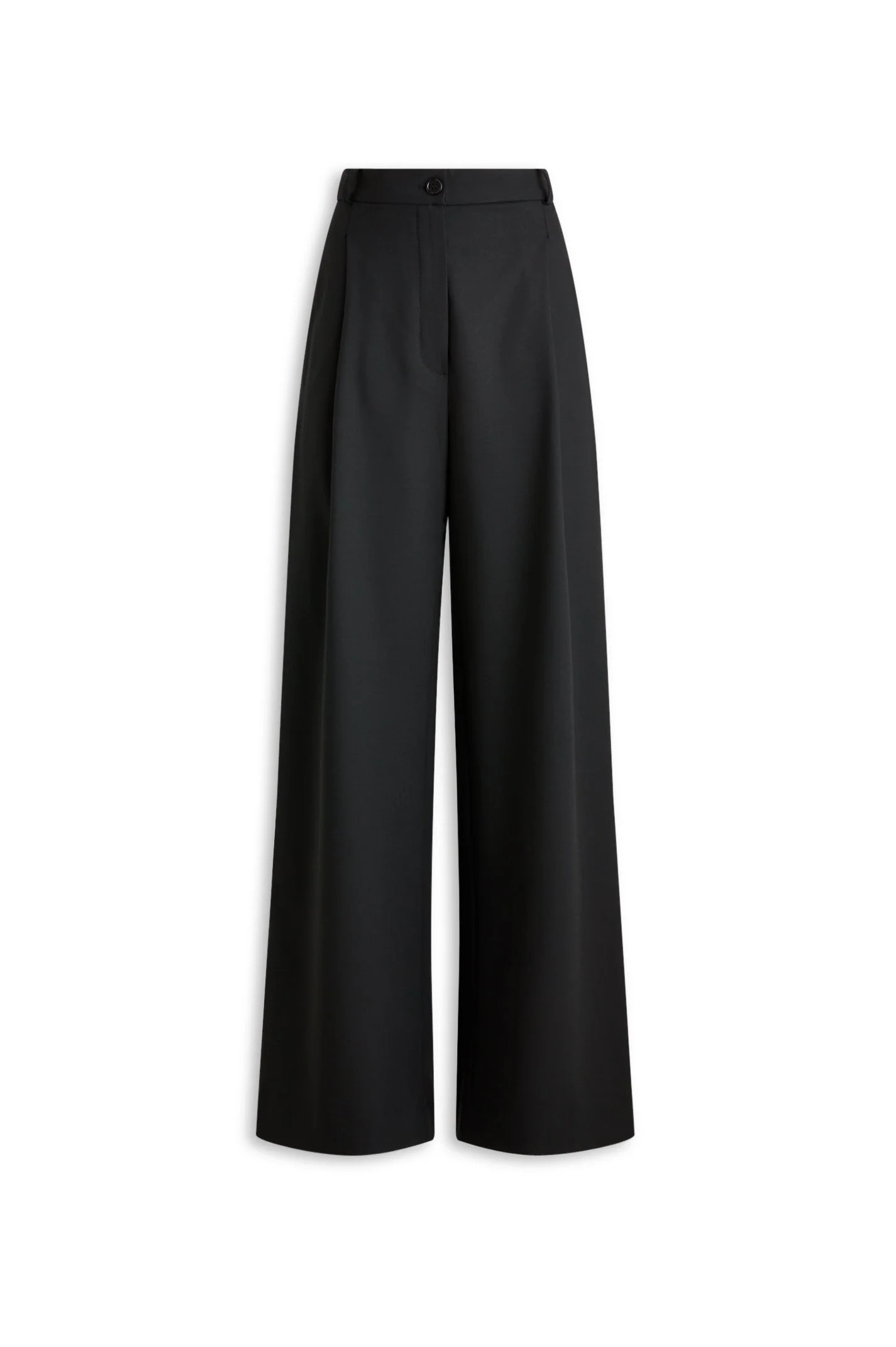SOFT PLEAT DRAPE LEG TROUSER - BLACK - Scanlan Theodore | Scanlan Theodore