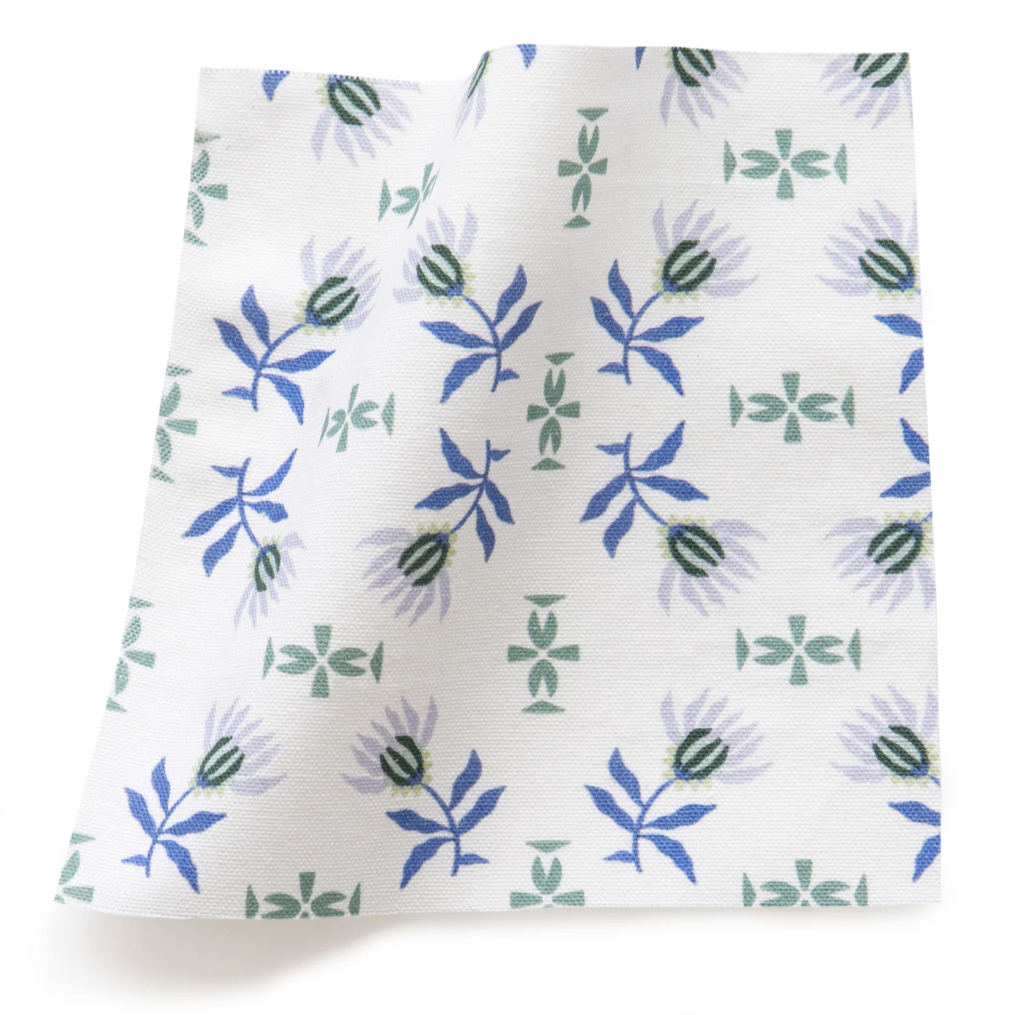 Blue & Green Floral Fabric | Pepper