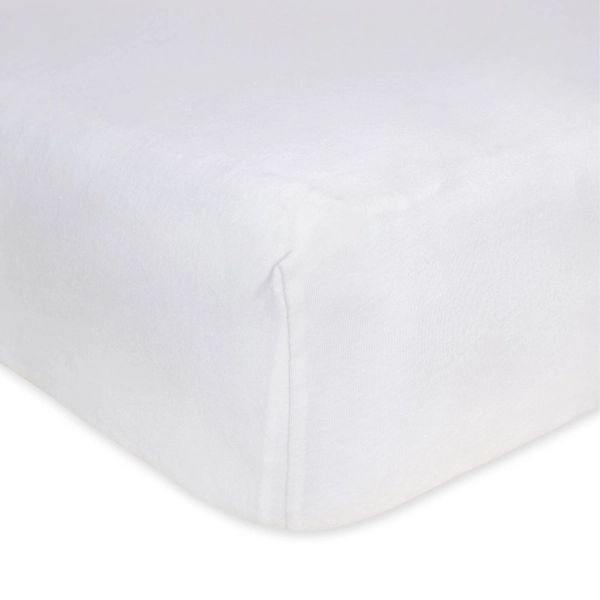 Solid Organic Cotton BEESNUG® Fitted Crib Sheet - Cloud | Burts Bees Baby