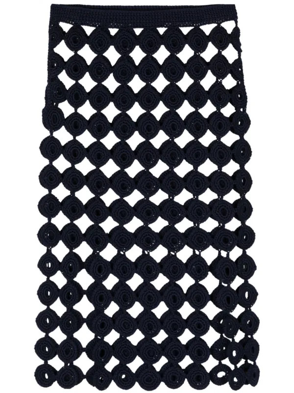 Stanza crochet-knit midi skirt | Farfetch Global