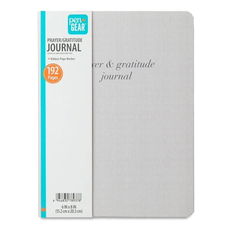 Pen+Gear Prayer & Gratitude Journal, Gray, 6" x 8", 192 Ruled Pages | Walmart (US)