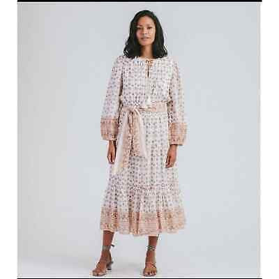 Cleobella Midi Dress Boho Blakely Prairie Sash Balloon Sleeve  | eBay | eBay AU