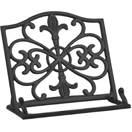 Vintage Cookbook Stand Cast Iron, Decorative Metal Cookbook Recipe Holder for Cookbooks or iPad Stan | Amazon (US)