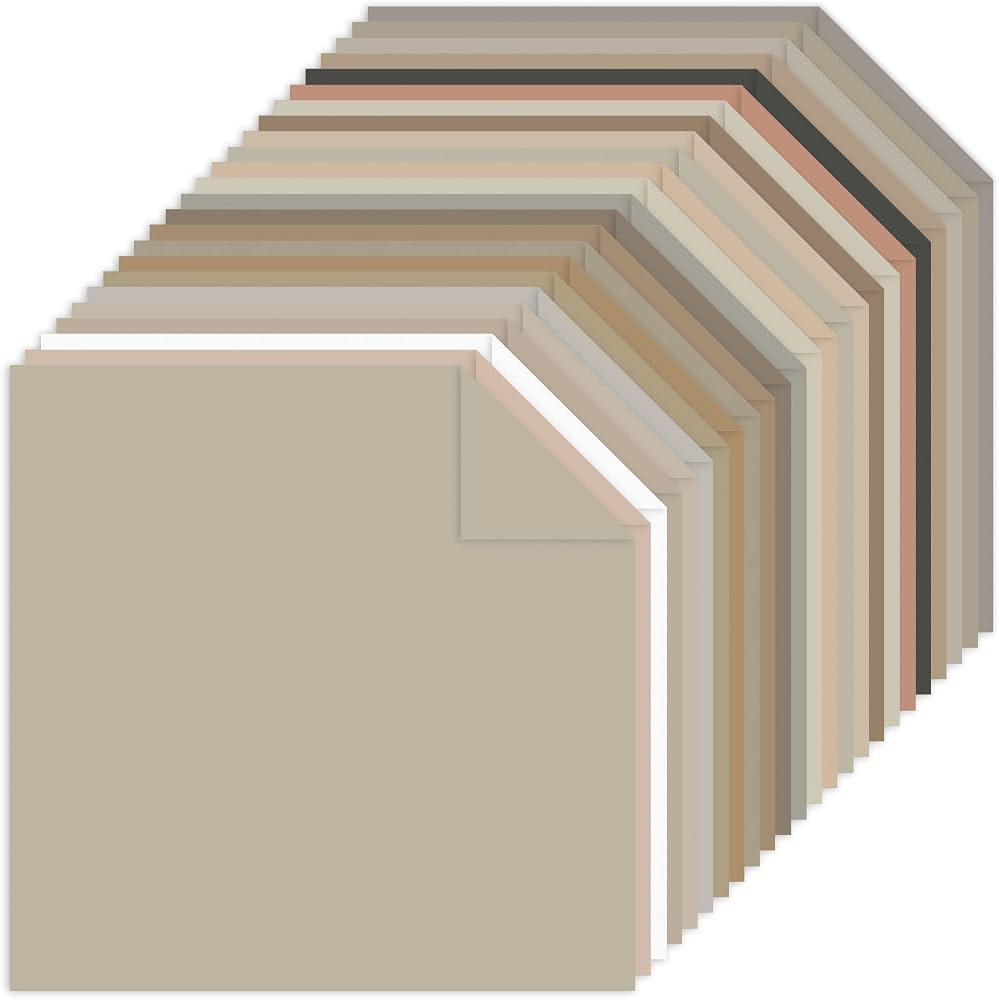 48 Sheets Earth Tones Color Card Stock Paper 12x12 250 gsm 92 lb Cover Neutral Scrapbook Paper 24... | Amazon (US)