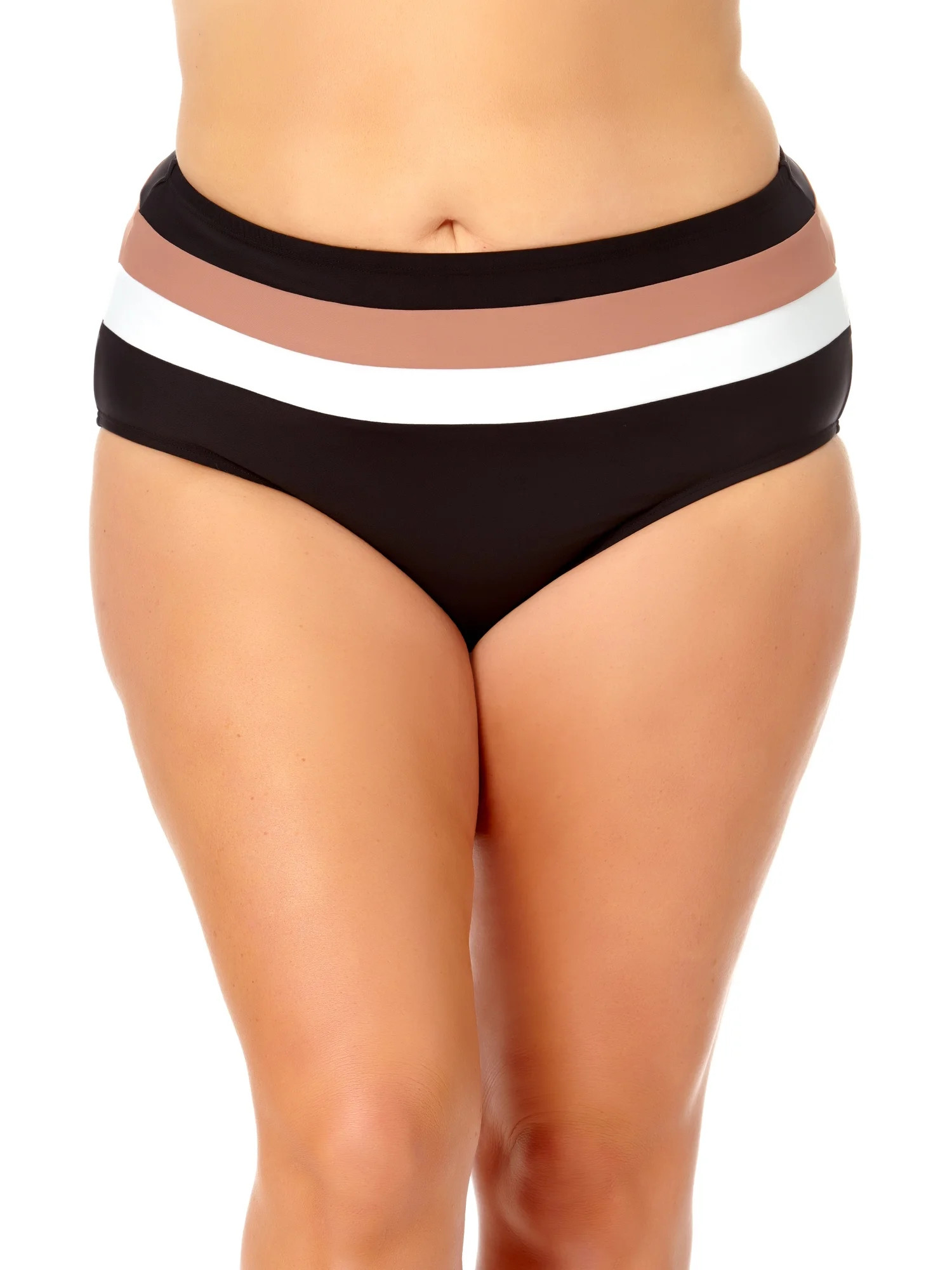 Time and Tru Women's and Women's Plus Size Colorblock Swim Bottom | Walmart (US)