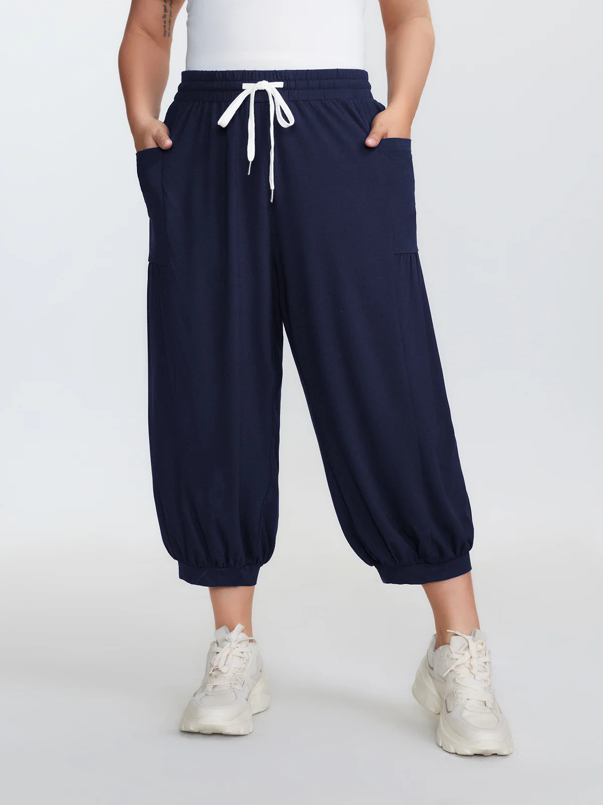Supersoft Drawstring Cropped Jogger Pants | Bloomchic