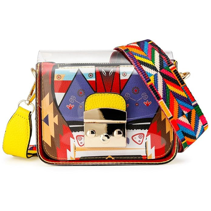 OCT17 Women Mini Transparent PVC Plastic Cross body Durable Summer Shoulder Bag | Amazon (US)