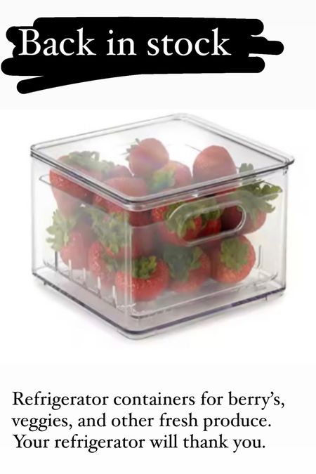 The perfect refrigerator containers for berries, veggies and other fresh produce 

#LTKsalealert #LTKfamily #LTKhome