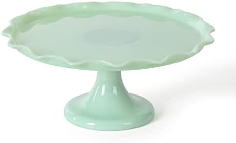 Martha Stewart Highbrook 11" Jadeite Glass Cake Stand – Handmade Vintage-Style Dessert Stand wi... | Amazon (US)
