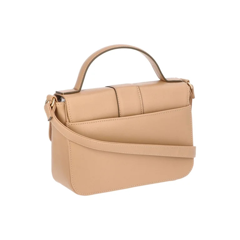 Time and Tru Women's Vida Crossbody Bag, Mocha Splash | Walmart (US)