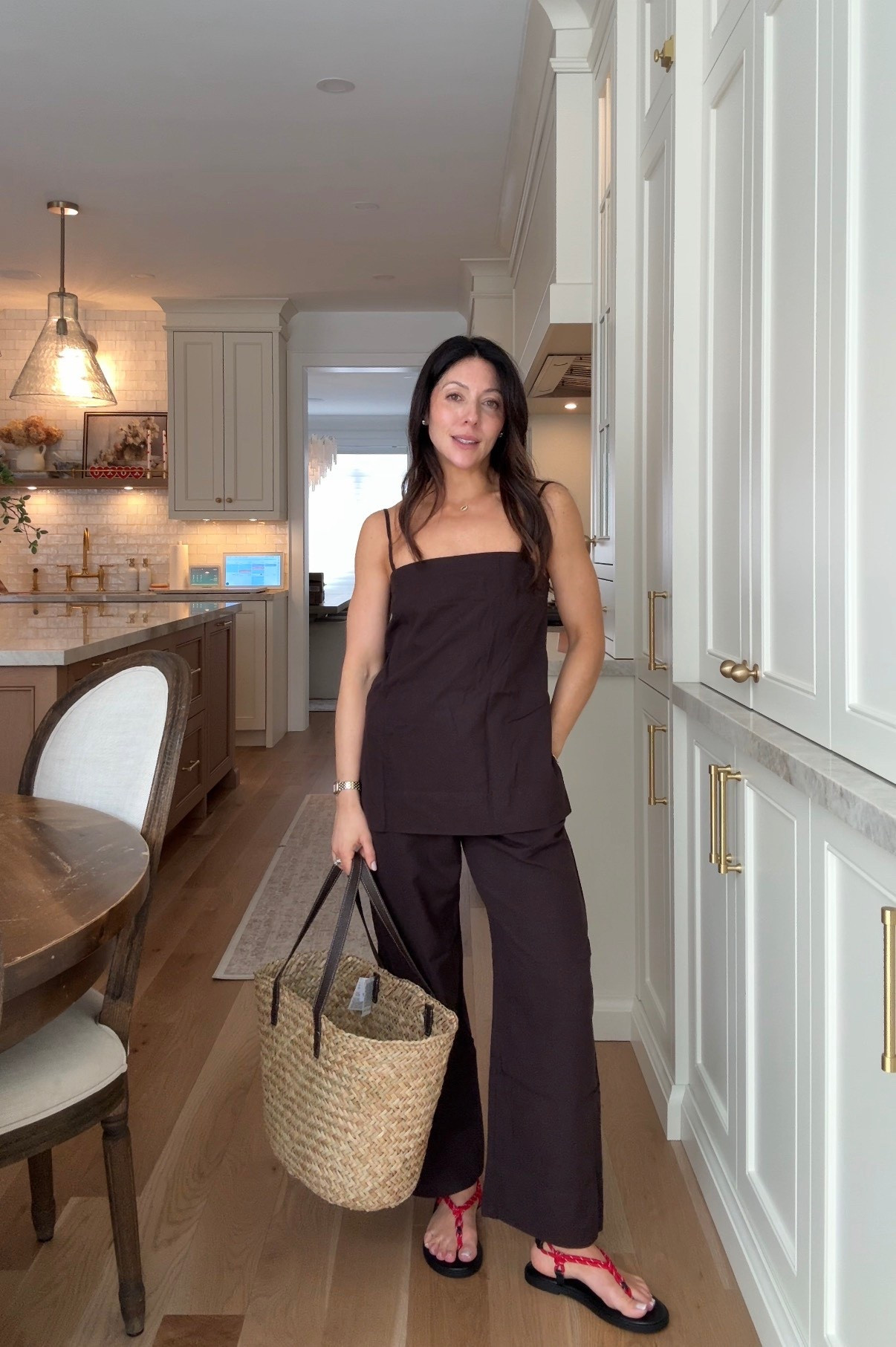 Summer I’m ready for you 
Size small petite in top
Size XS petite in bottoms 