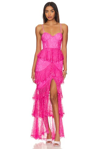 MAJORELLE Zelda Fitz Gown in Pretty Pink from Revolve.com | Revolve Clothing (Global)