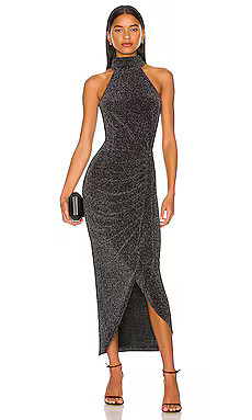 SAYLOR Aida Midi Dress in Gunmetal from Revolve.com | Revolve Clothing (Global)