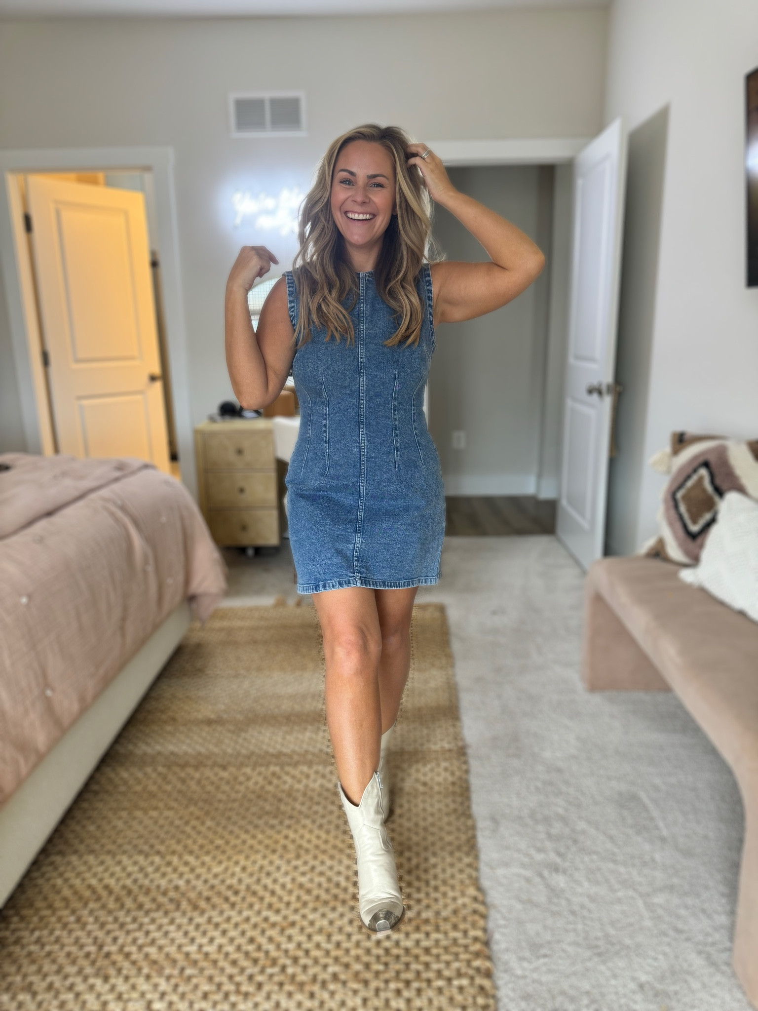 Size 10 in this denim dress 💙

#LTKSpringSale