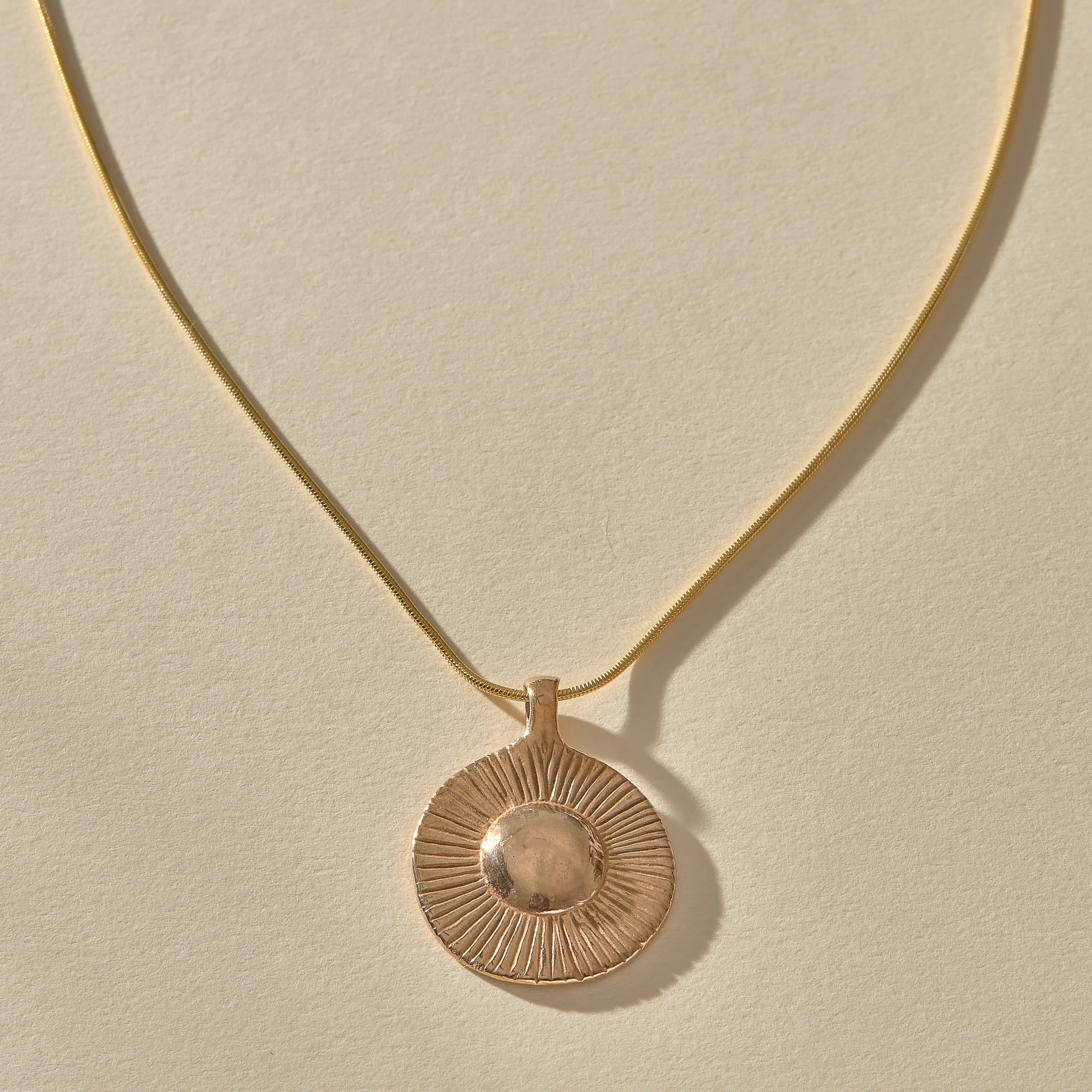 The Bronze Heart of the Sun Amulet Necklace - Ethically Made Jewelry by Catori Life | Catori Life (US)