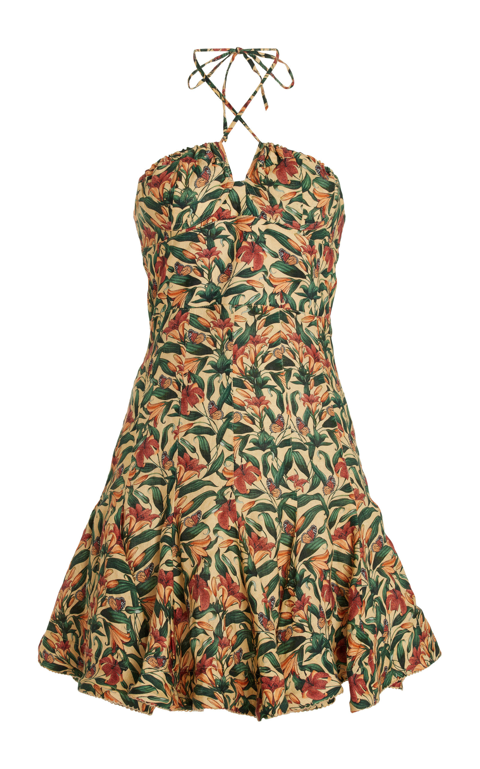 Anturio Monarca Amarillo Linen Mini Dress | Moda Operandi (Global)