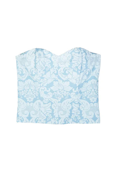 BURU x Hunter Blake Sweetheart Bustier - Blue Damask- PRE SALE | Shop BURU