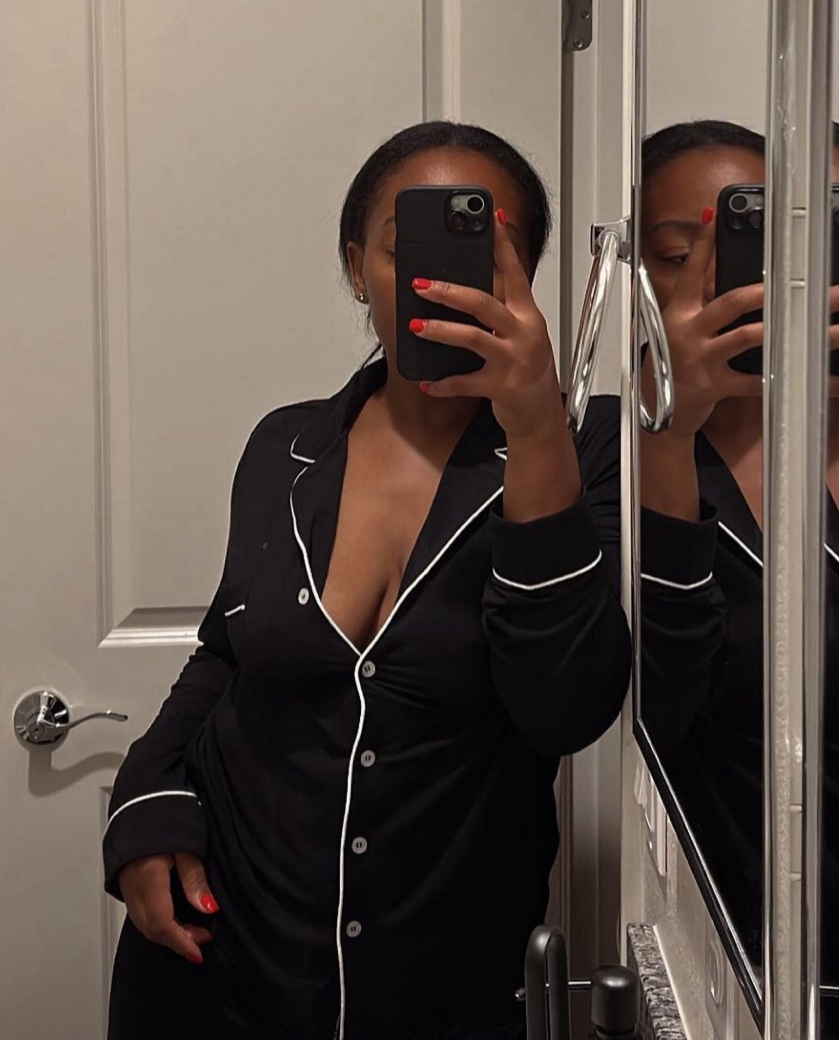 The coziest pajamas ever.

Black pjs. Pajama set. Black pajamas. Two piece pajamas. Winter pajamas. Black and white pjs. 

#LTKhome #LTKsalealert #LTKwedding