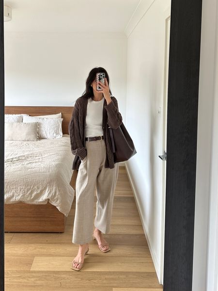 Wearing tank in size S/AU8, pants in size S (10% off with MADEMOISELLE10), shoes are old season Tibi. Cardigan is in size S, belt in size 70. Bag is 25% off currently 👏🏻👏🏻

#LTKaustralia #LTKsalealert #LTKSeasonal