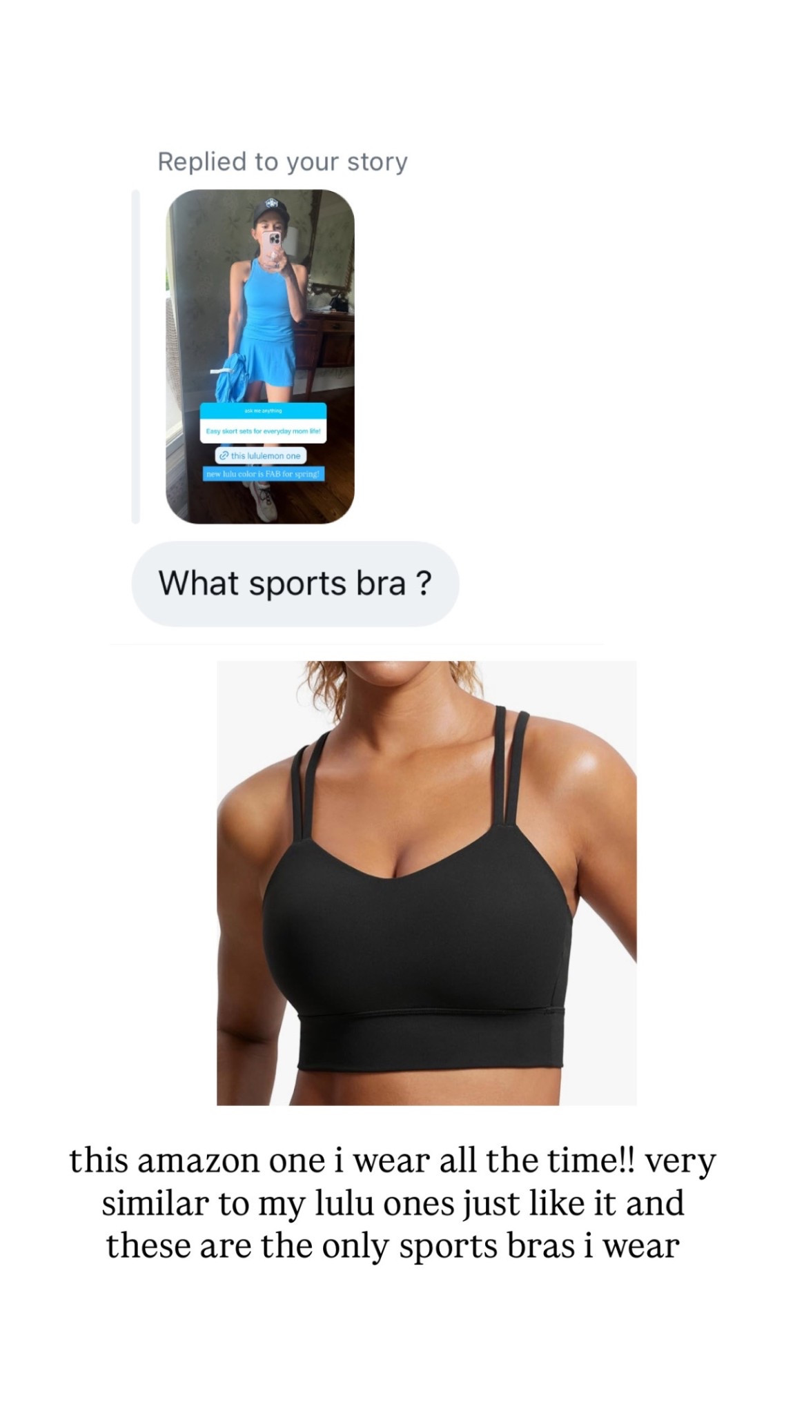 these are the perfect sports bras!! i have the amazon (size S) and the lululemon version (size 6) and i love them both 

#LTKActive