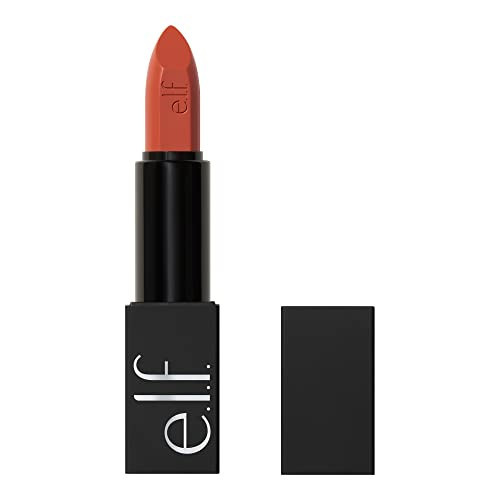 e.l.f. O Face Satin Lipstick, Richly Pigmented, Nourishing & Long-Lasting Creamy Lipstick, Infused With Jojoba, Vegan & Cruelty-Free, Vocal | Amazon (US)