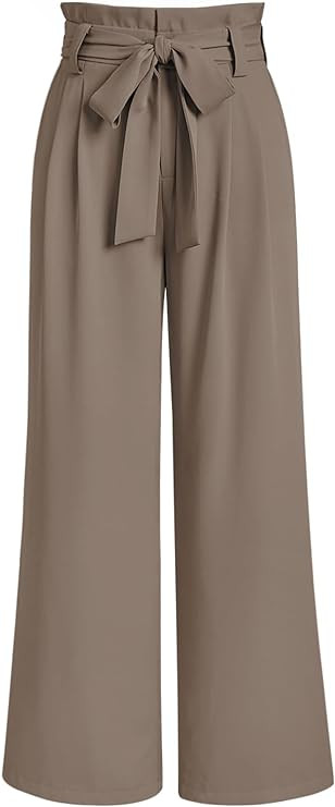 LILLUSORY Wide Leg Dress Pants Women's Paperbag High Waisted Business Casual Trousers with Remova... | Amazon (US)