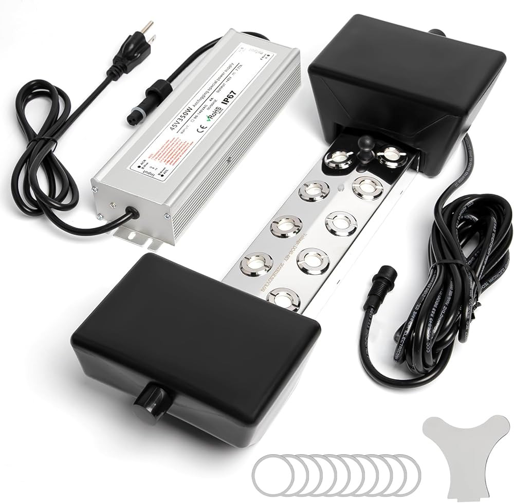 Ultrasonic Fogger 10 Head, Ultrasonic Mist Maker with Float, 7000ml/H Mist Maker Fogger w/ 350W W... | Amazon (US)