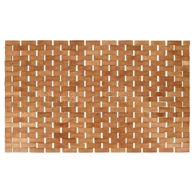 Better Homes & Gardens Bamboo Tile Bath Step-Out Mat, 18"x30" | Walmart (US)