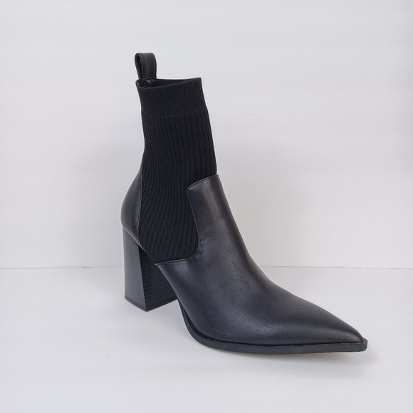 Open Edit Rafael Pointed Toe Bootie In Black Women Size 8.5 | Poshmark