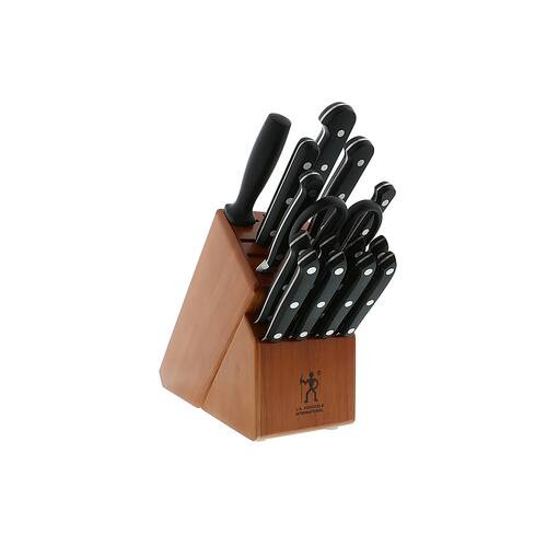 J.A. HENCKELS INTERNATIONAL - Henckels CLASSIC 16-pc Knife Block Set - Brown | Best Buy U.S.