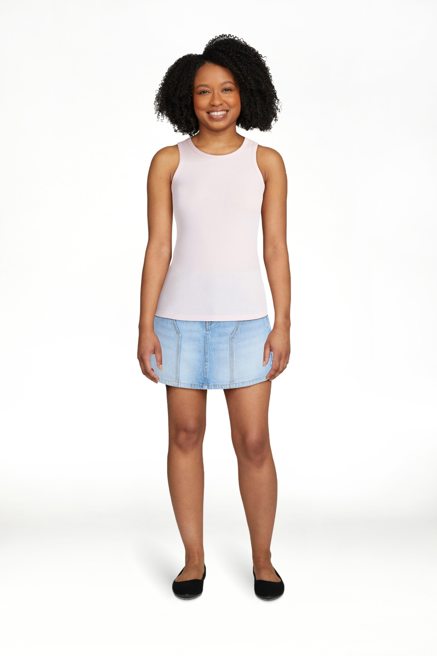 No Boundaries Ribbed High Neck Tank Top, Women's XXS-XXL | Walmart (US)