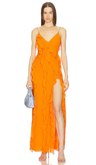 Nehna Gown in Bright Orange | Revolve Clothing (Global)