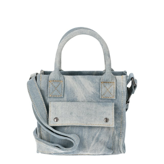 No Boundaries Mini Tote Bag, Blue, Women’s | Walmart (US)