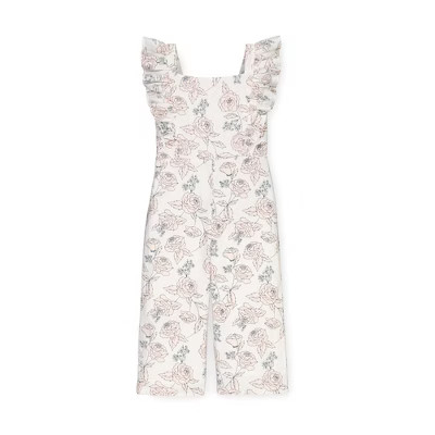 Hope & Henry Girls' Wide Leg Short Ruffle Sleeve Jumpsuit, Kids | Target