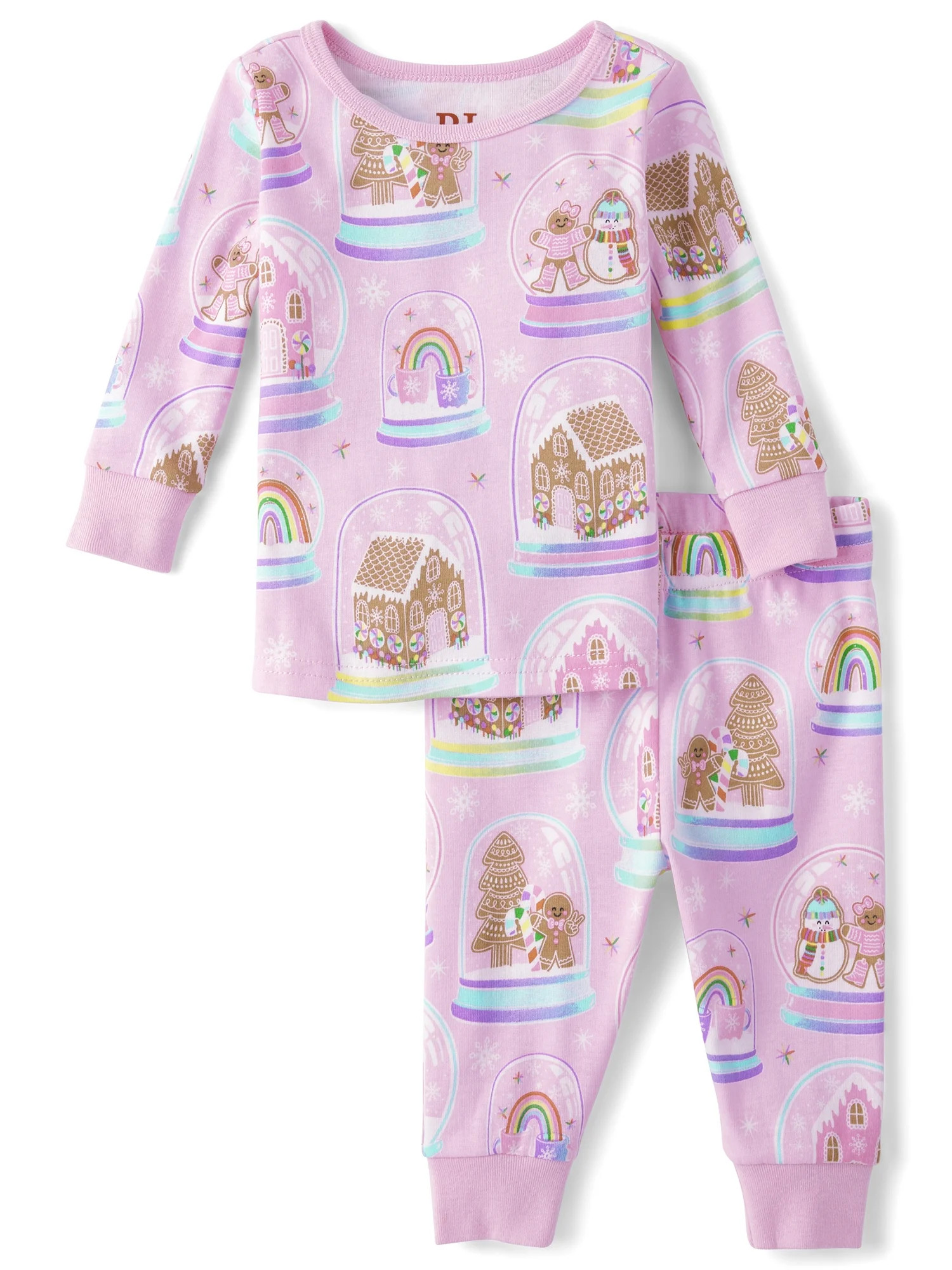 The Children's Place Baby Girls Mommy & Me Matching Family Gingerbread Snow Globe Snug Fit Cotton... | Walmart (US)