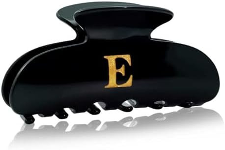 Initial Cute Hair Clips - Black Letter Elegant Hair Claw Clips, Fashion Glitter Claw Clips Durabl... | Amazon (US)