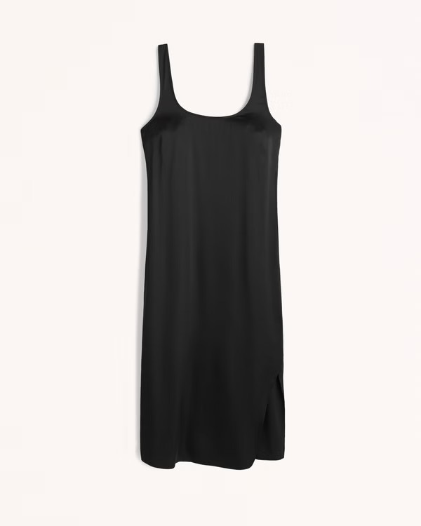 Satin Slip Midi Dress | Abercrombie & Fitch (US)