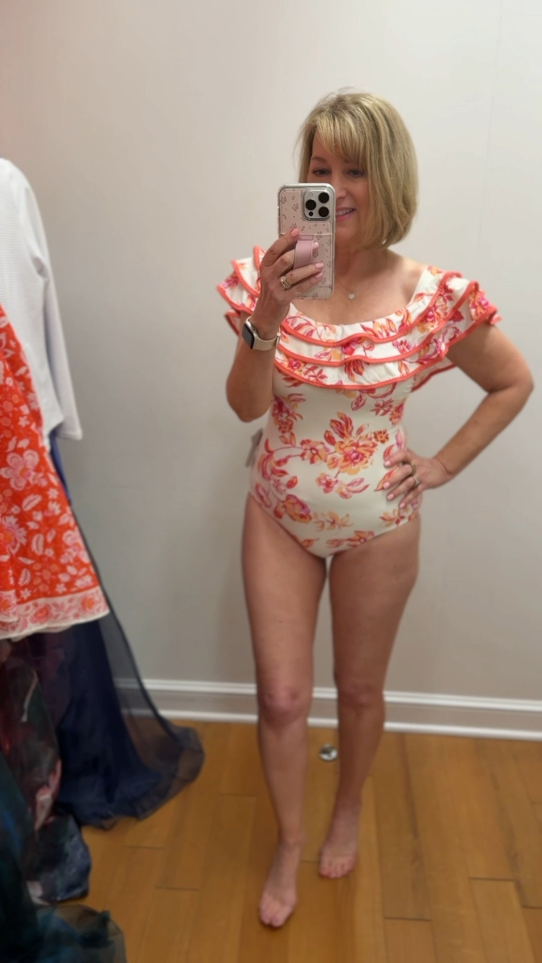 Off the shoulder one piece swimsuit! Fits true to size 👙🩱

#LTKSeasonal #LTKOver40 #LTKSwim