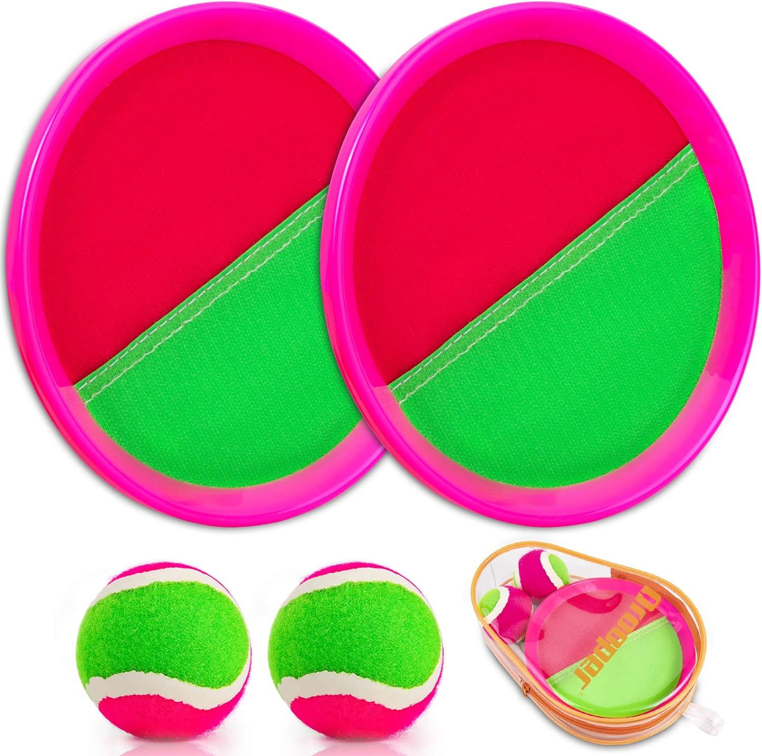 Qrooper Outdoor Games Toss and Catch Ball Set Throw Games Kids Outdoor Toys with 2 Paddles, 2 Bal... | Amazon (US)