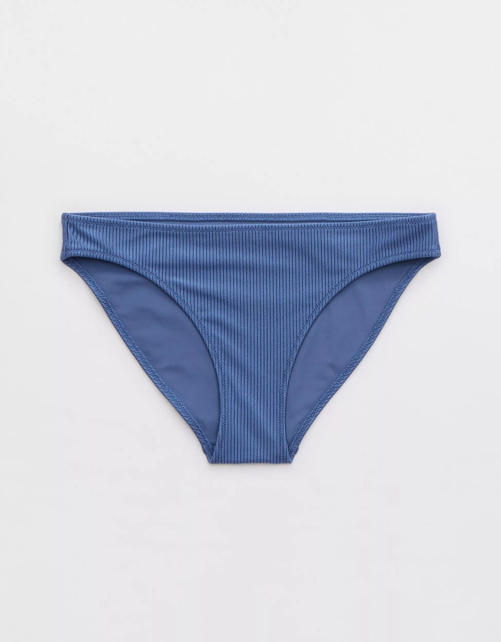 Aerie Shine Rib Full Coverage Bikini Bottom | Aerie